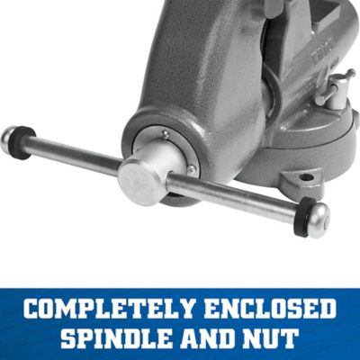 Image showing 5 th Wilton 5 in. Steel Combination Pipe and Bench Jaw Round Channel Vise with Swivel Base