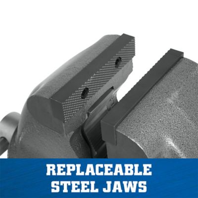 Image showing 6 th Wilton 5 in. Steel Combination Pipe and Bench Jaw Round Channel Vise with Swivel Base