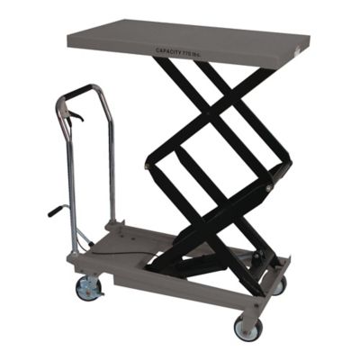 JET 770 lb. Capacity Double Scissors Lift Table, 51-1/8 in. Max Height, Quick-Lift Pump