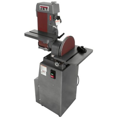 JET 6 in. x 48 in. 115V/1 Ph Industrial Combination Belt and 12 in. Disc Finishing Machine