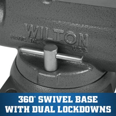 Image showing  5 in. Steel Machinist Round Channel Vise with Swivel Base