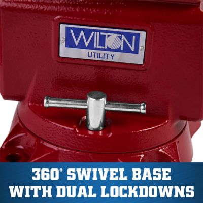 Image showing  6 in. Utility Bench Vise, 6-1/20 in. Jaw Width, 360 deg. Swivel Base