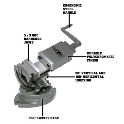 Image showing  6 in. 3-Axis Precision Tilting Vise