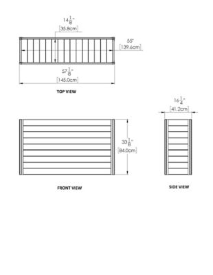 Image showing 6 th Vita Vinyl Urbana Large Parklette Planter, 16 x 56 x 33in.