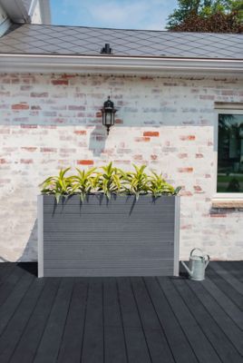 Vita 14.4 cu. ft. PVC Urbana Large Parklette Planter, 16 in. x 56 in. x 33 in.