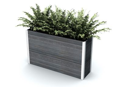 Image showing  14.4 cu. ft. PVC Urbana Large Parklette Planter, 16 in. x 56 in. x 33 in.