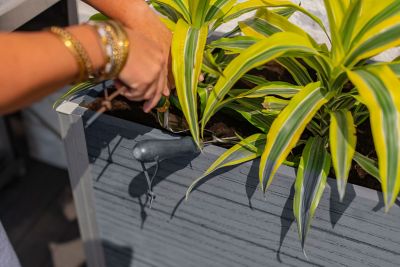 Image showing  14.4 cu. ft. PVC Urbana Large Parklette Planter, 16 in. x 56 in. x 33 in.