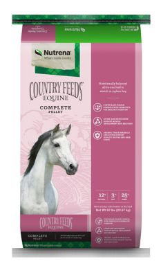 Nutrena Country Feeds 12% Complete Equine Pellet Horse Feed, 50 lb