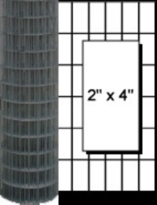 Image showing  100 ft. x 36 in. 14 ga. PVC-Coated Welded Wire Fence with 2 x 4in. Mesh, Black