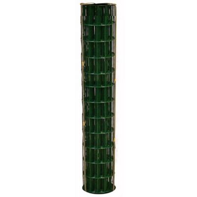 allFENZ 50 ft. x 48 in. 14 Gauge PVC-Coated Welded Wire Fence with 2 in. x 4 in. Mesh, Green