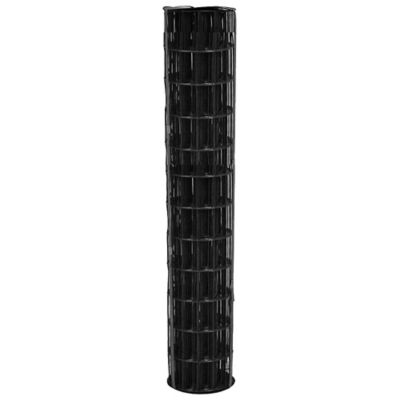 allFENZ 50 ft. x 48 in. 14 Gauge PVC-Coated Welded Wire Fence with 2 in. x 4 in. Mesh, Black