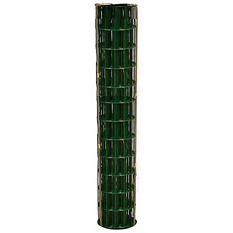 allFENZ 100 ft. x 60 in. 14 Gauge PVC-Coated Welded Wire Fence with 2 in. x 4 in. Mesh, Green