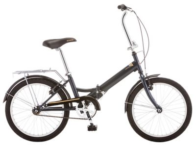 Schwinn Unisex 20 in. Hinge Folding Bicycle, 1 Speed, Gray