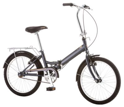 Image showing  Unisex 20 in. 1-Speed Hinge Folding Bicycle, Gray