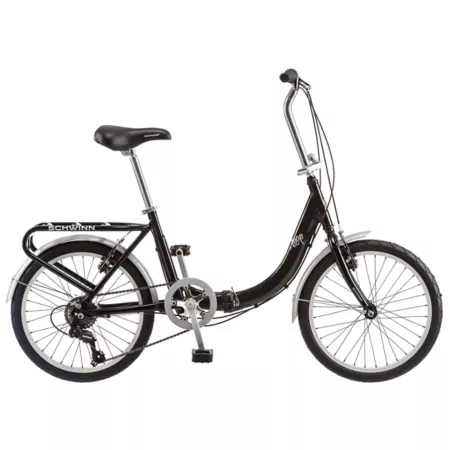 Schwinn Unisex 20" 7-Speed Buckle Folding Bike Black Bikes