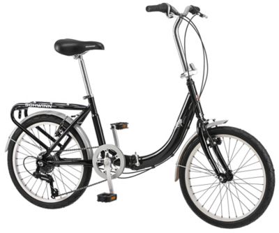 Image showing  Unisex 20 in. 7-Speed Loop Folding Bicycle, Black
