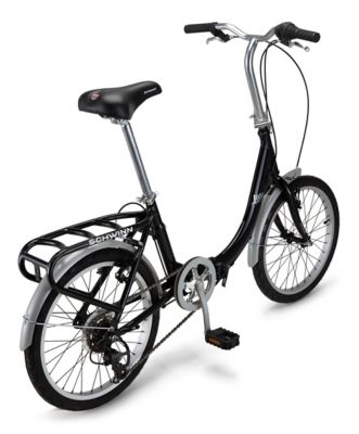 Image showing  Unisex 20 in. 7-Speed Loop Folding Bicycle, Black