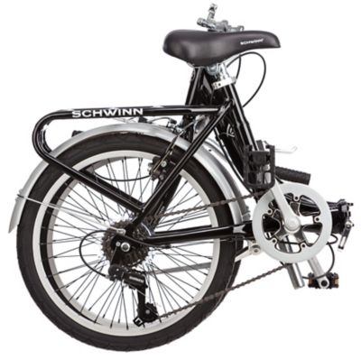 Image showing 7 th Schwinn Unisex 20 in. 7-Speed Loop Folding Bicycle, Black