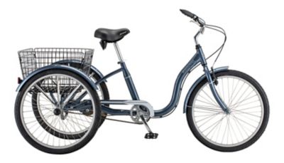 Schwinn Unisex Adult 24 in. Meridian Tricycle, 1 Speed, Blue