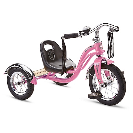 Schwinn Roadster Retro-Style Tricycle, 12 in. Front Wheel, Ages 2 - 4, Pink
