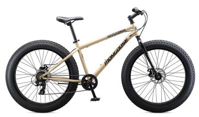 Mongoose Unisex 26 in. Malus Fat Tire Mountain Bicycle, 7 Speed, Tan Hunting bike