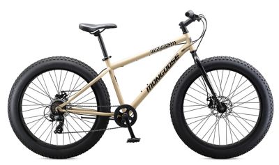 Mongoose Men's 26 in. 7-Speed Malus Fat Tire Mountain Bicycle, Tan