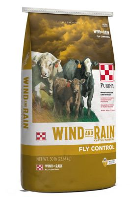 Purina Wind and Rain Storm Summer Season 6 Beef Cattle Mineral with Altosid IGR for Horn Fly Control, 50 lb. Bag