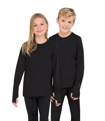 Terramar Kids' Long-Sleeve Base Layer Crew Cut Shirt