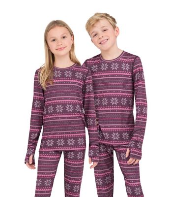 Terramar Kids' Long-Sleeve Base Layer Crew Cut Shirt