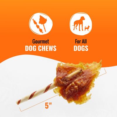 Image showing  Chicken, Beef and Pork Flavor Wings Dog Chew Treats, 12 oz.