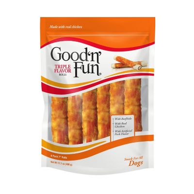 Good N Fun Triple Flavor Wrap Rolls Pack Of 6 17 1 Oz P At Tractor Supply Co