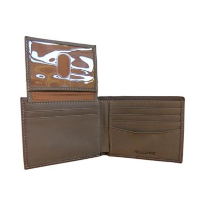 Image showing  Men's Stitched Crazy Horse Leather Passcase Wallet