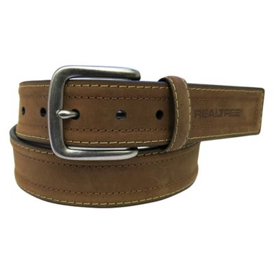Realtree Men's Crazy Horse Leather Belt, 40 mm