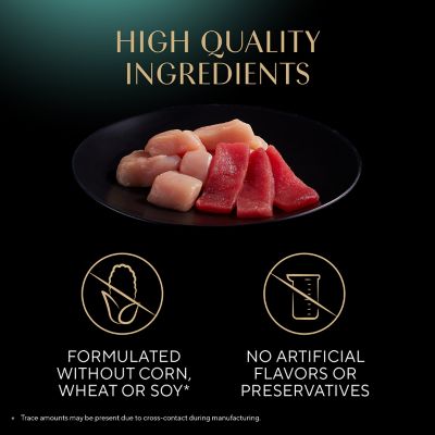 Image showing 7 th Sheba Perfect Portions Premium Pate Gourmet Chicken & Tuna Entree Wet Cat Food, 2/2.6 oz.