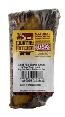 The Country Butcher Beef Rib Bone Dog Chew Treat, 1 ct.