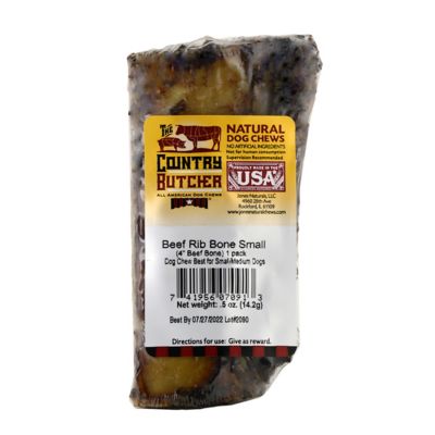 The Country Butcher Beef Rib Bone Dog Chew Treat, 1 ct.