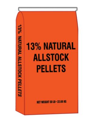 Unbranded 13% All-Stock Pelleted Cattle Feed, 50 lb. Bag