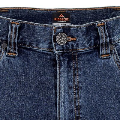Image showing  Men's Straight Fit Mid-Rise Denim Flex Work Jeans