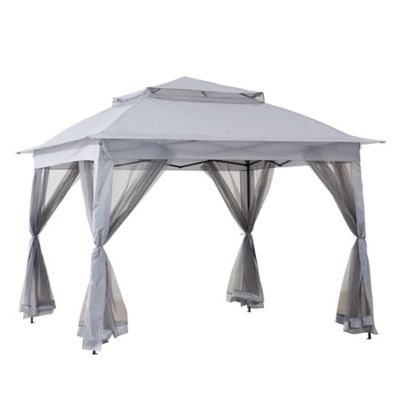 Sunjoy 11 ft. x 11 ft. 2-Tone Pop-Up Portable Steel Patio Gazebo