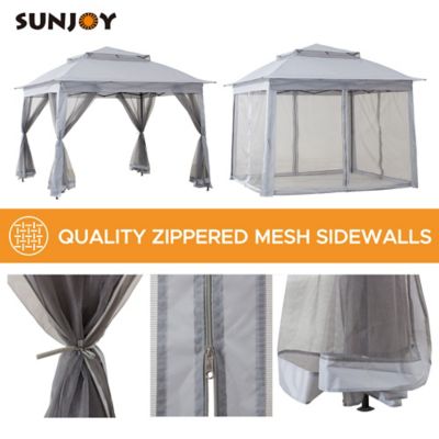Image showing 5 th Sunjoy 11 ft. x 11 ft. 2-Tone Pop-Up Portable Steel Patio Gazebo