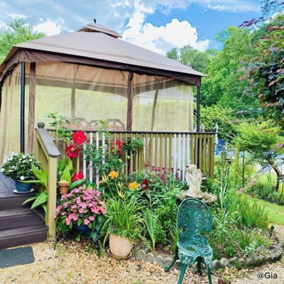 Image showing  10.5 ft. x 13 ft. 2-Tier Steel Patio Gazebo