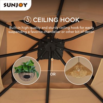 Image showing  10.5 ft. x 13 ft. 2-Tier Steel Patio Gazebo