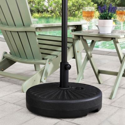 Image showing  Universal Black Water & Sand Inject Spoke Texture Patio Umbrella Base