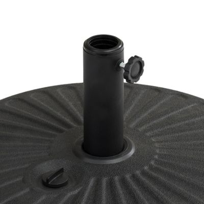 Image showing  Universal Black Water & Sand Inject Spoke Texture Patio Umbrella Base