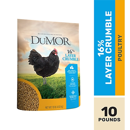 DuMOR 16% Layer Crumble Poultry Feed, 10 lb.