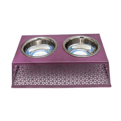 JMP Southern Style Punch Elevated Metal Pet Bowls, 2-Bowls