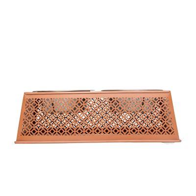 Image showing  4-Cup Southern Style Punch Elevated Metal Double Diner Pet Bowl Set