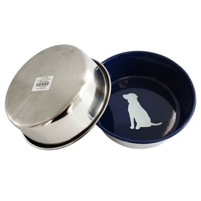 JMP Colored Dishwasher Safe Stainless Steel Heavy Dog Bowls, 2 Bowls