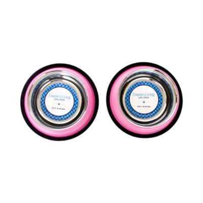 Image showing  Ribbed No-Tip Non-Skid Pet Bowls, 2 ct.