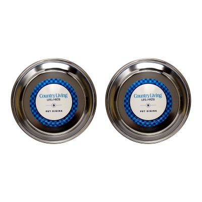 Image showing  Eco-Friendly Farmhouse Style Stainless Steel Dog Bowl, 2 ct.